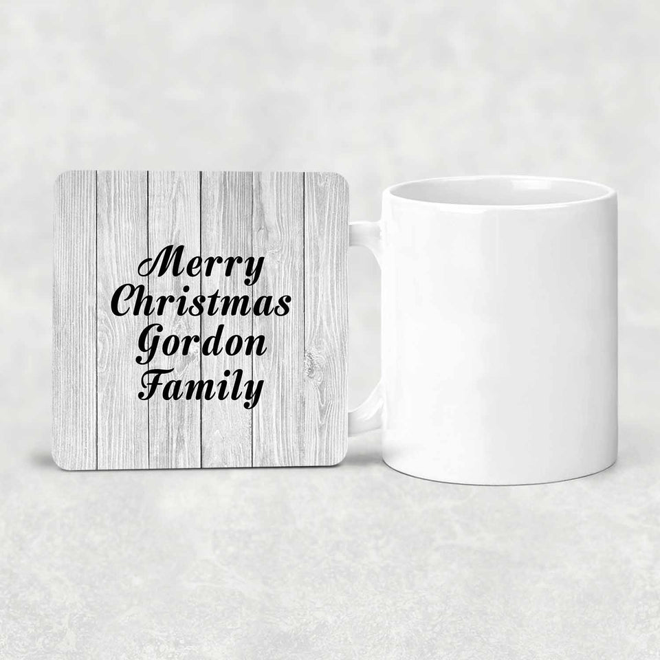 Merry Christmas Gordon Family - Drink Coaster F