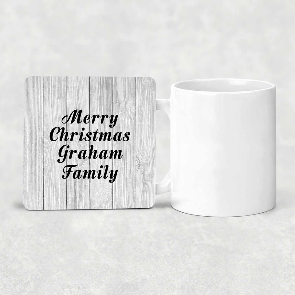 Merry Christmas Graham Family - Drink Coaster F