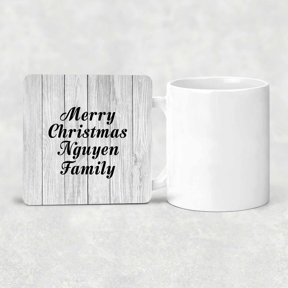 Merry Christmas Nguyen Family - Drink Coaster F