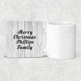 Merry Christmas Phillips Family - Drink Coaster F