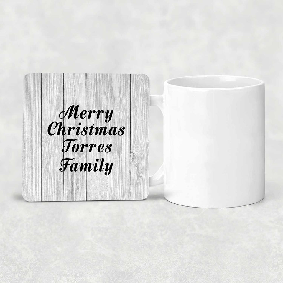 Merry Christmas Torres Family - Drink Coaster F