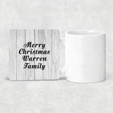 Merry Christmas Warren Family - Drink Coaster F