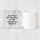All I Want For Christmas Is My Bergamasco Shepherd - Drink Coaster F