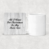 All I Want For Christmas Is My Lhasa Apso - Drink Coaster F