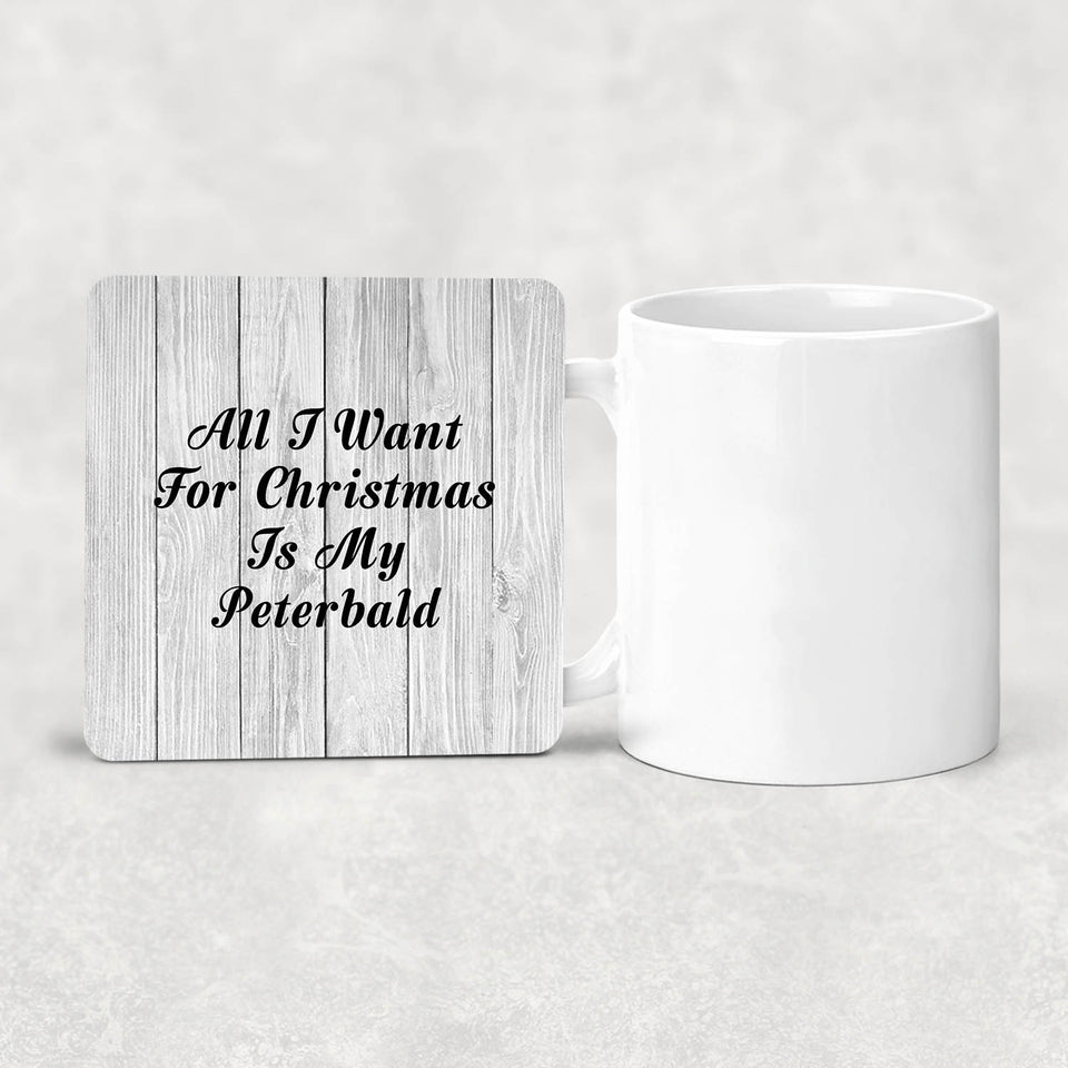 All I Want For Christmas Is My Peterbald - Drink Coaster F