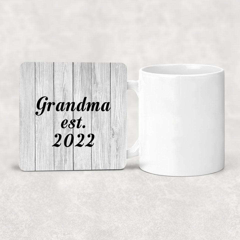 Grandma Established Est. 2022 - Drink Coaster F