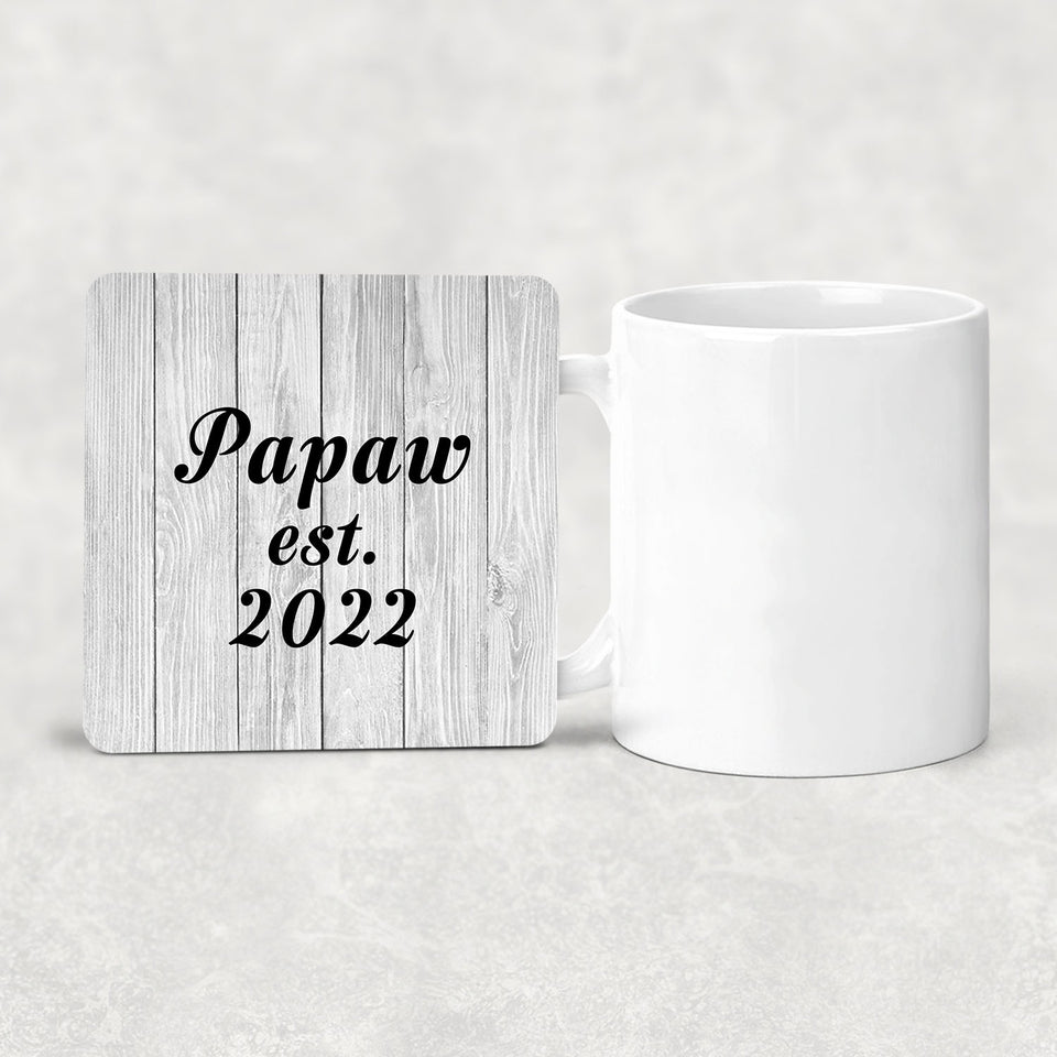 Papaw Established Est. 2022 - Drink Coaster F