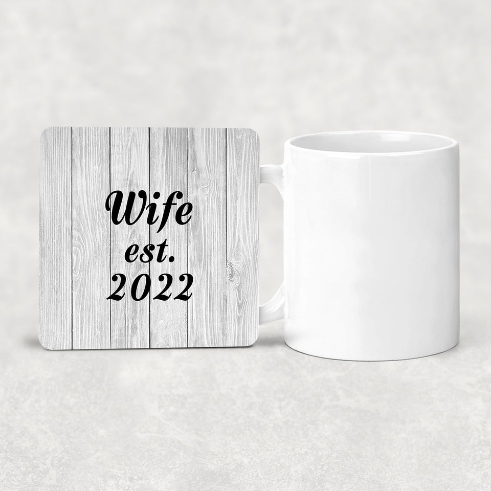 Wife Established Est. 2022 - Drink Coaster F