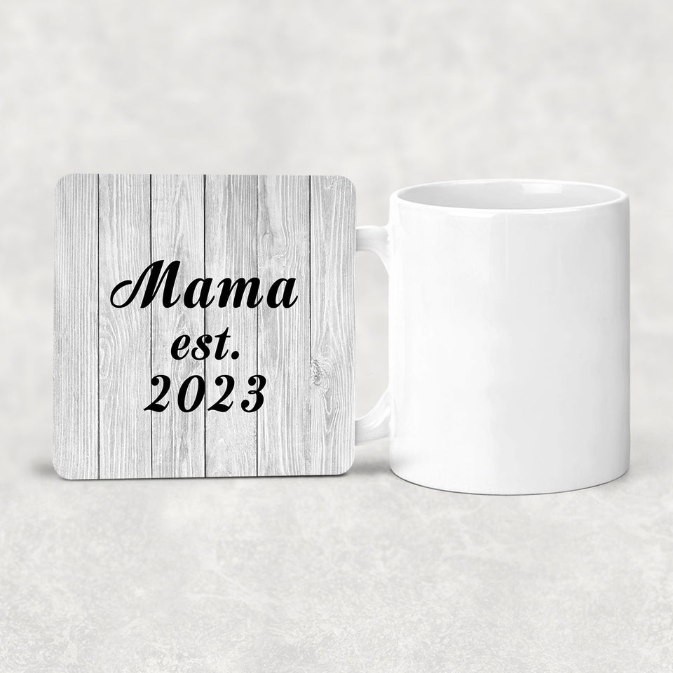 Mama Established Est. 2023 - Drink Coaster F