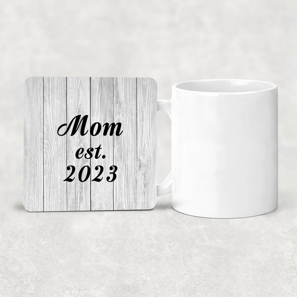 Mom Established Est. 2023 - Drink Coaster F
