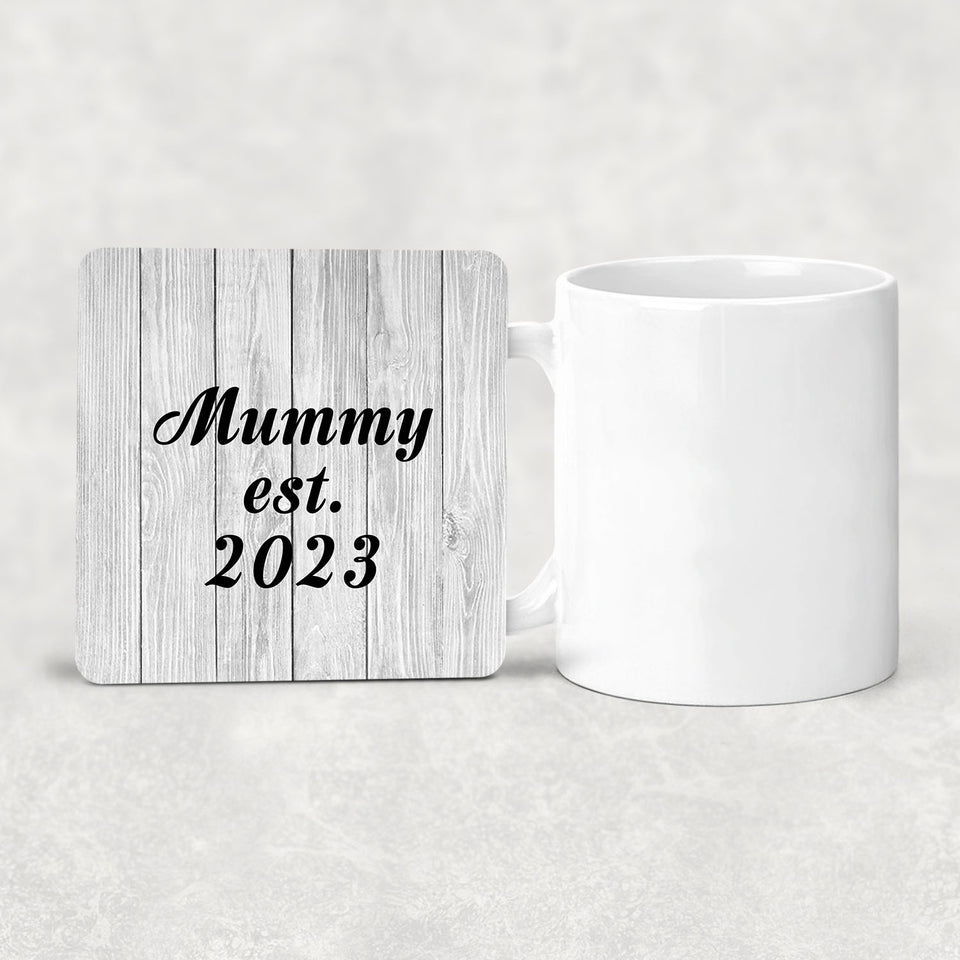 Mummy Established Est. 2023 - Drink Coaster F