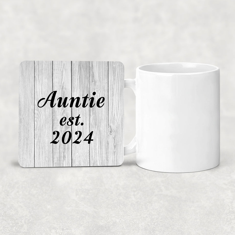 Auntie Established Est. 2024 - Drink Coaster F