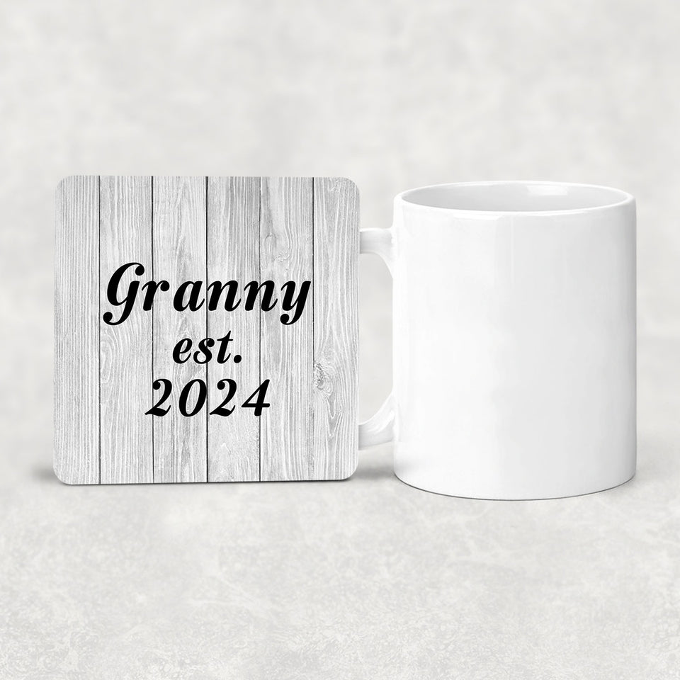 Granny Established Est. 2024 - Drink Coaster F