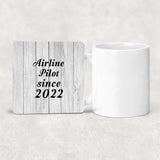 Airline Pilot Since 2022 - Drink Coaster F