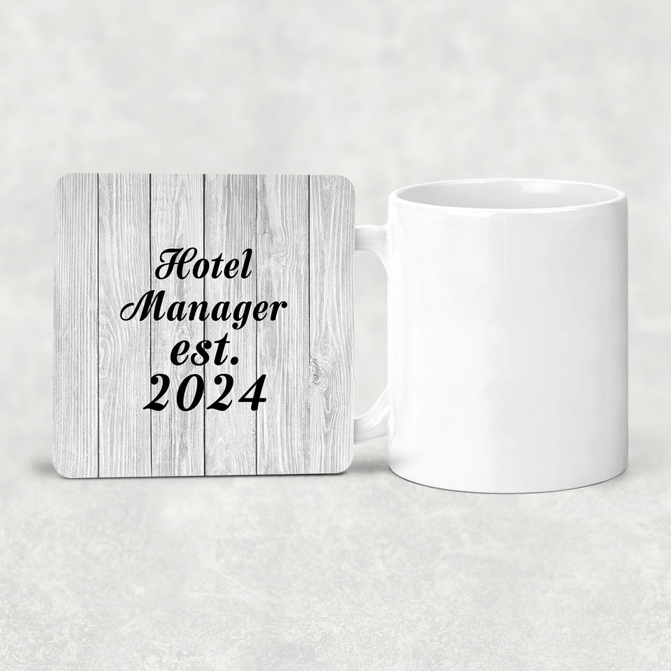 Hotel Manager Established Est. 2024 - Drink Coaster F