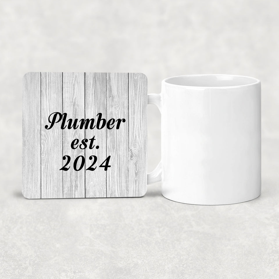 Plumber Established Est. 2024 - Drink Coaster F