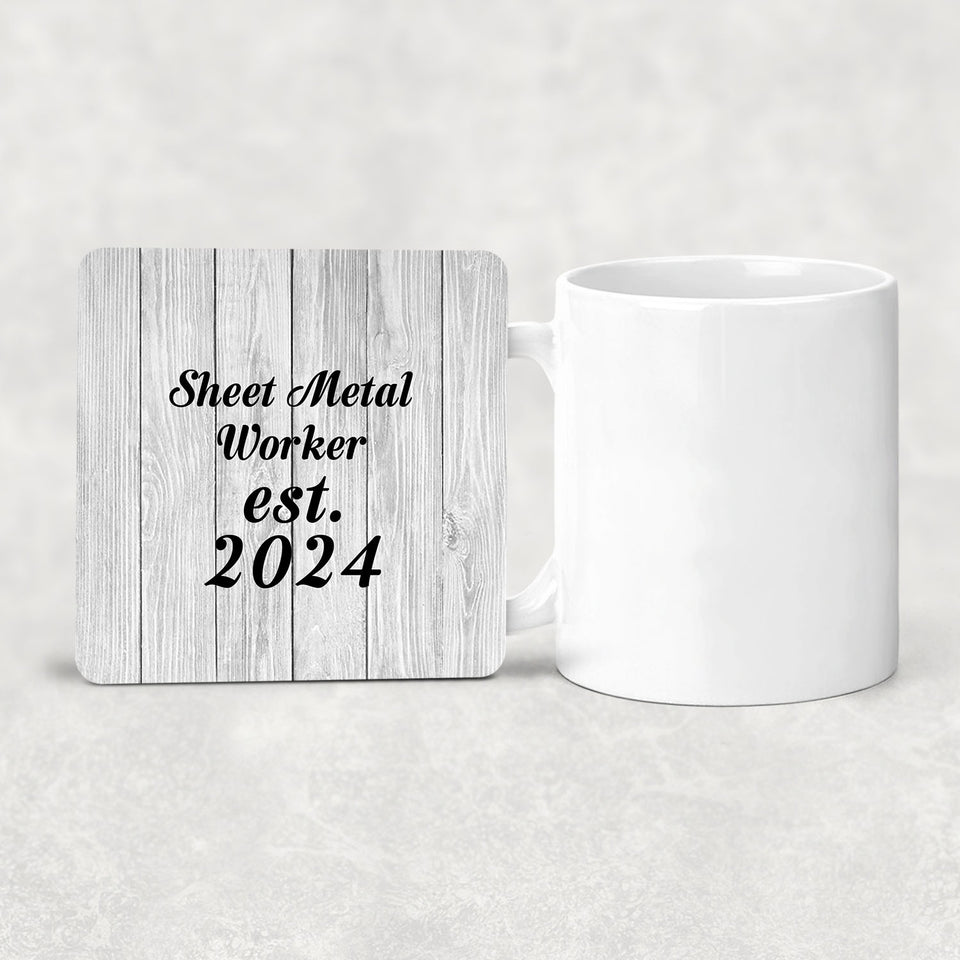 Sheet Metal Worker Established Est. 2024 - Drink Coaster F