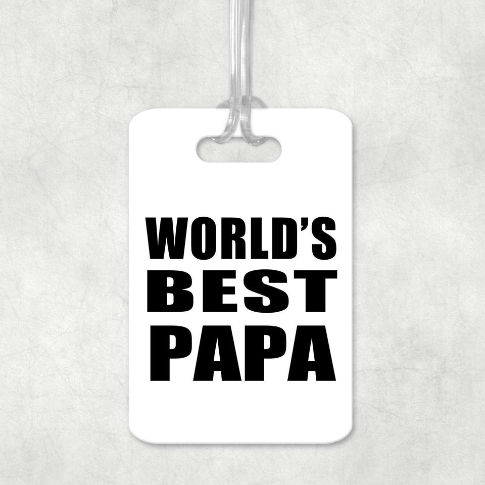 World's Best Papa - Luggage Bag Tag