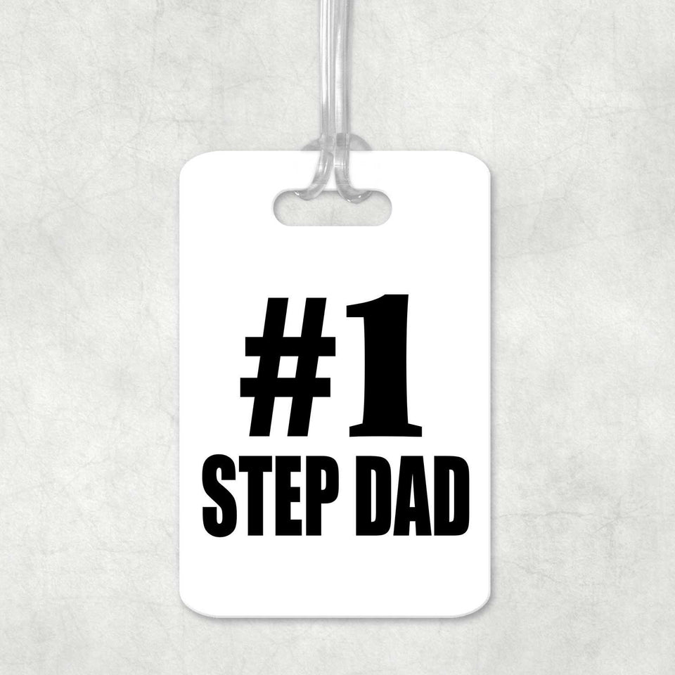 Number One #1 Step Dad - Luggage Bag Tag