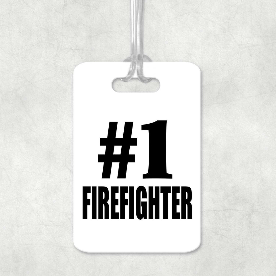 Number One #1 Firefighter - Luggage Bag Tag