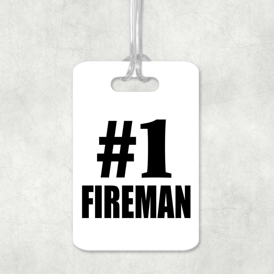 Number One #1 Fireman - Luggage Bag Tag