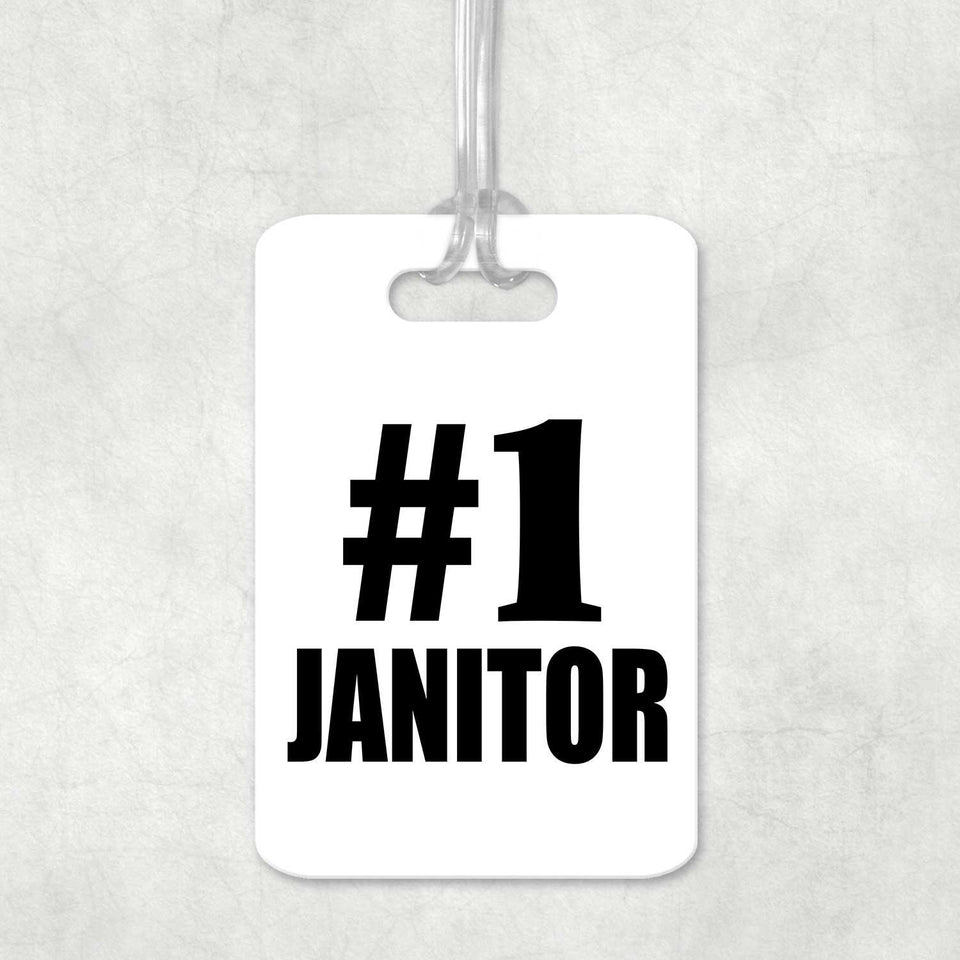 Number One #1 Janitor - Luggage Bag Tag