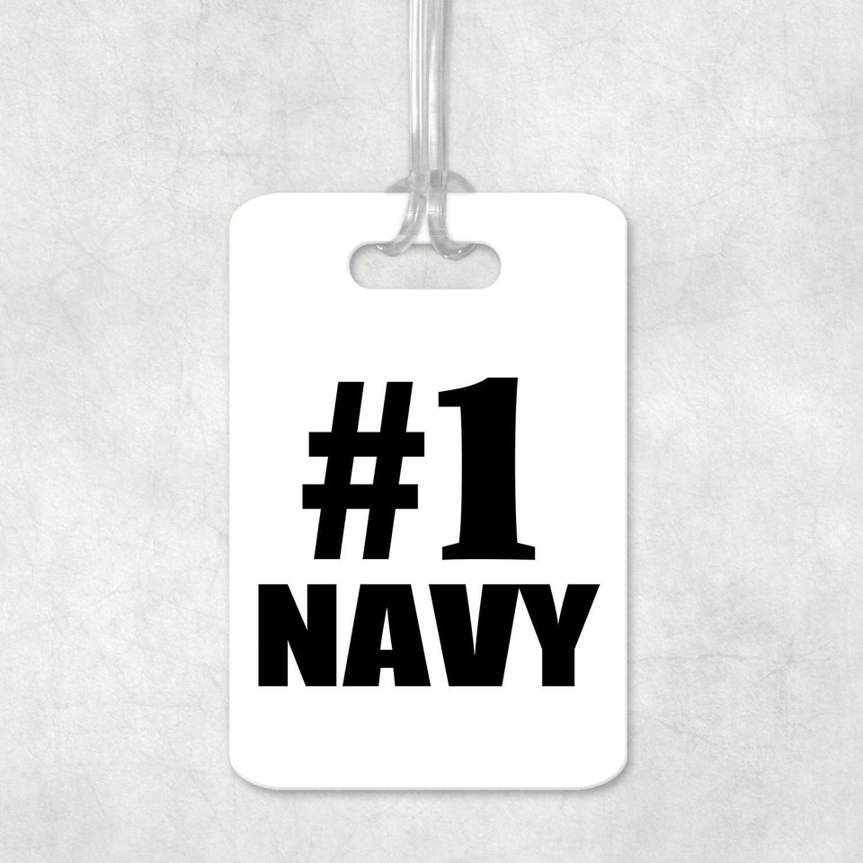 Number One #1 Navy - Luggage Bag Tag