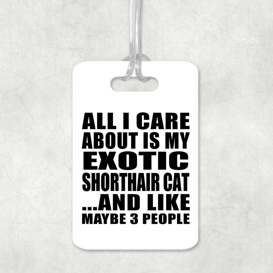 All I Care About Is My Exotic Shorthair Cat - Luggage Bag Tag