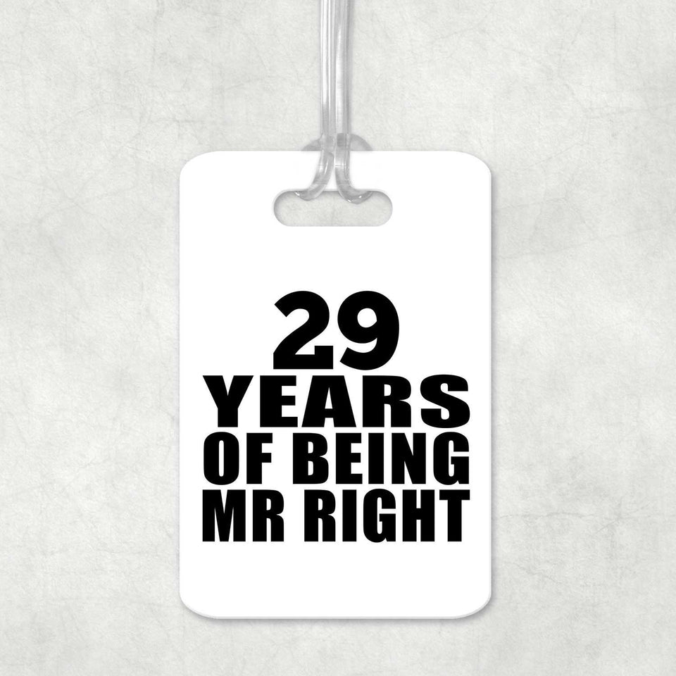 29th Anniversary 29 Years Of Being Mr Right - Luggage Bag Tag