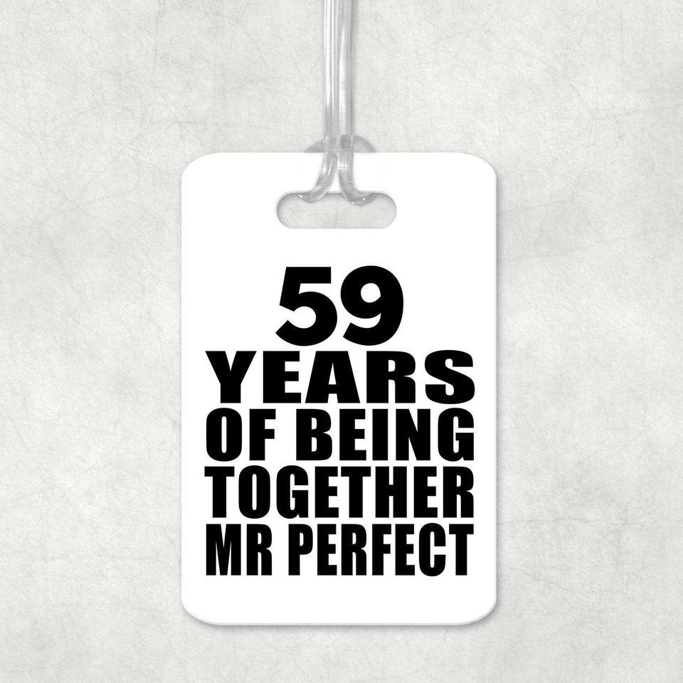 59th Anniversary 59 Years Of Being Mr Perfect - Luggage Bag Tag
