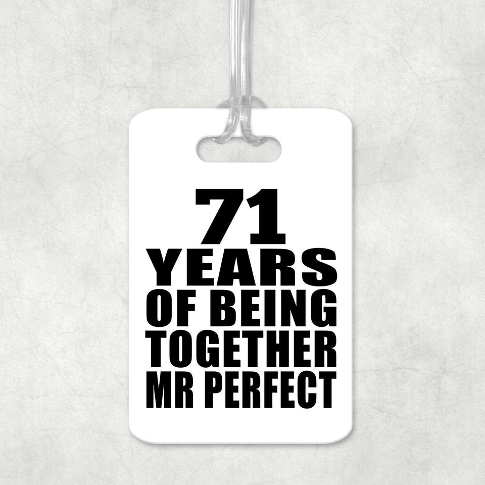 71st Anniversary 71 Years Of Being Mr Perfect - Luggage Bag Tag