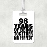 98th Anniversary 98 Years Of Being Mr Perfect - Luggage Bag Tag