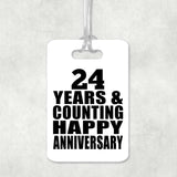 Happy 24th Anniversary 24 Years & Counting - Luggage Bag Tag