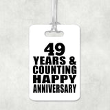 Happy 49th Anniversary 49 Years & Counting - Luggage Bag Tag