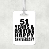 Happy 51st Anniversary 51 Years & Counting - Luggage Bag Tag