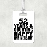 Happy 52nd Anniversary 52 Years & Counting - Luggage Bag Tag