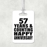 Happy 57th Anniversary 57 Years & Counting - Luggage Bag Tag