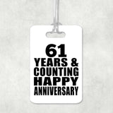 Happy 61st Anniversary 61 Years & Counting - Luggage Bag Tag