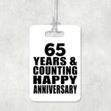 Happy 65th Anniversary 65 Years & Counting - Luggage Bag Tag