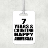Happy 7th Anniversary 7 Years & Counting - Luggage Bag Tag