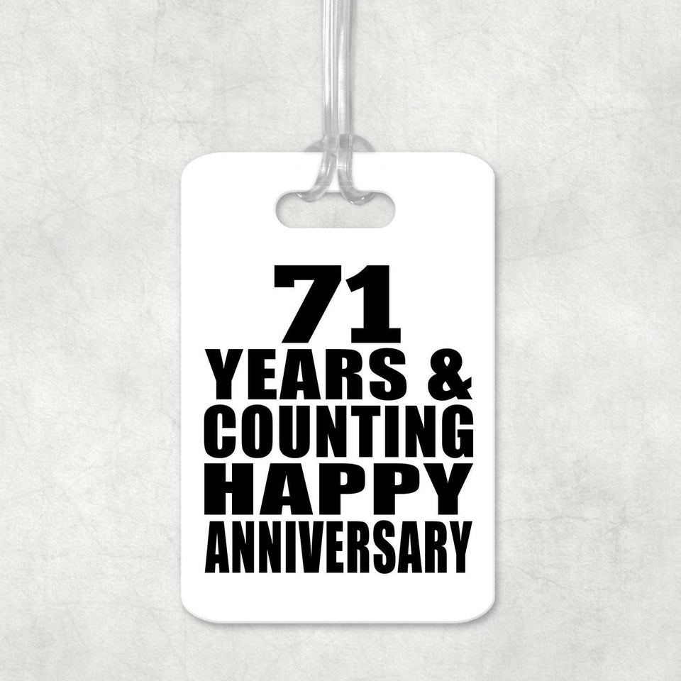 Happy 71st Anniversary 71 Years & Counting - Luggage Bag Tag