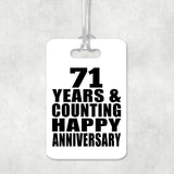 Happy 71st Anniversary 71 Years & Counting - Luggage Bag Tag