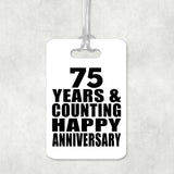 Happy 75th Anniversary 75 Years & Counting - Luggage Bag Tag