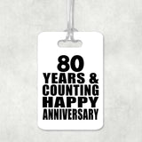 Happy 80th Anniversary 80 Years & Counting - Luggage Bag Tag