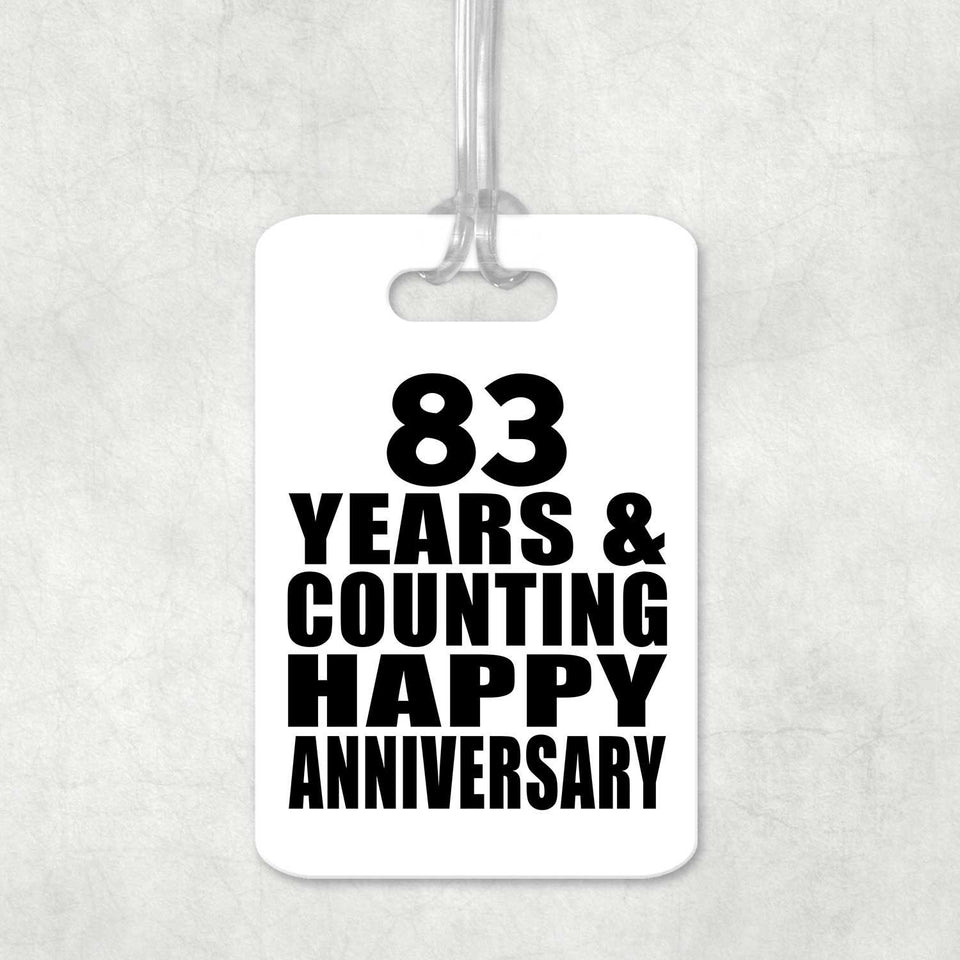 Happy 83rd Anniversary 83 Years & Counting - Luggage Bag Tag