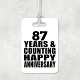 Happy 87th Anniversary 87 Years & Counting - Luggage Bag Tag