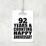 Happy 92nd Anniversary 92 Years & Counting - Luggage Bag Tag