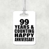 Happy 99th Anniversary 99 Years & Counting - Luggage Bag Tag