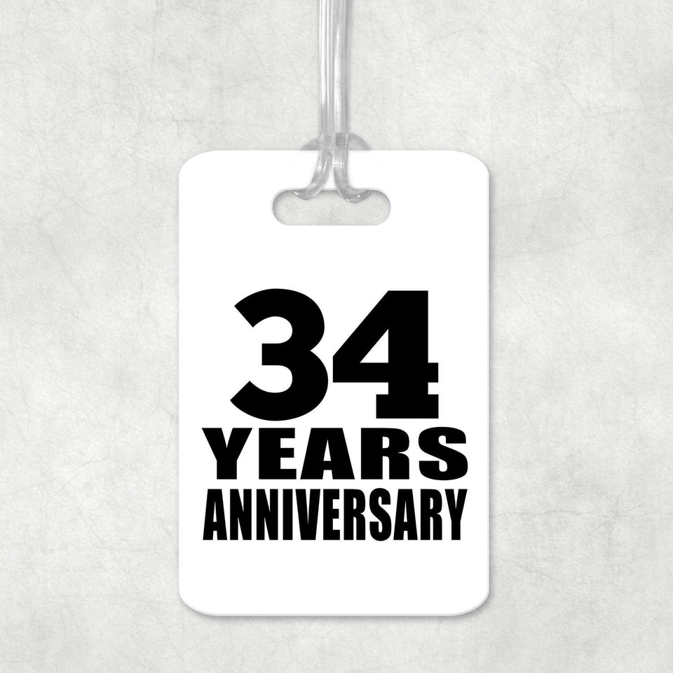 34th Anniversary 34 Years Anniversary - Luggage Bag Tag