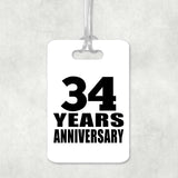 34th Anniversary 34 Years Anniversary - Luggage Bag Tag